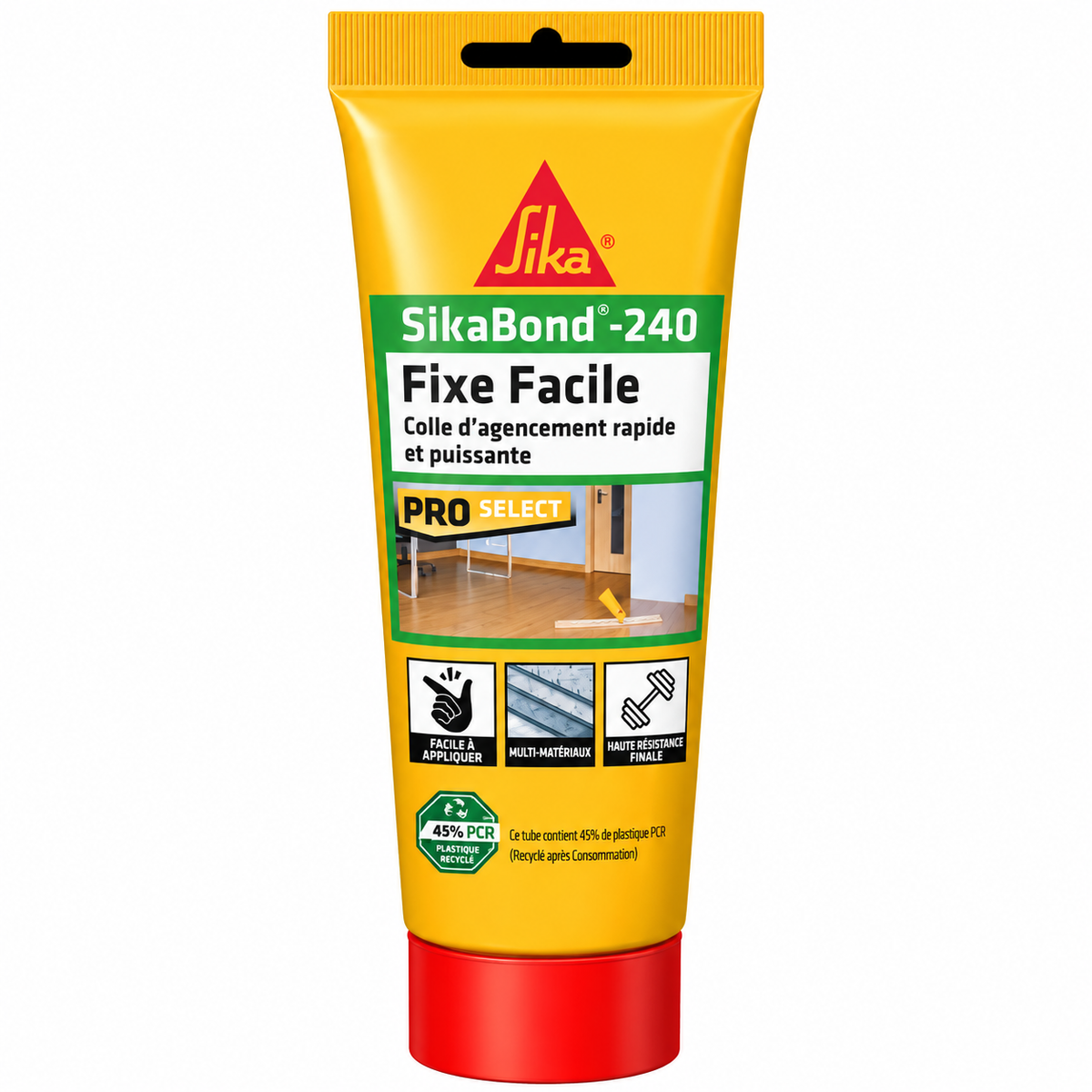 SIKA SikaBond 240 Fixe Facile Easy Fix, tube 260 g blanc cassé, colle acrylique monocomposante pour fixation de plinthes et moulures sur support poreux, intérieur et extérieur abrité | SQES Tunisie
