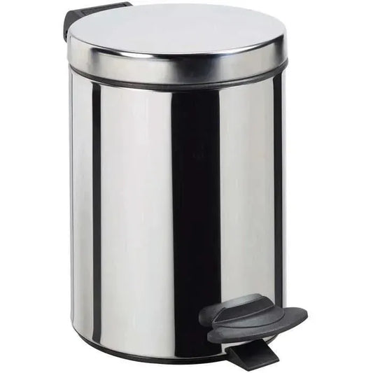 Poubelle à pédale - Acier chromé - 3 litres - SQES
