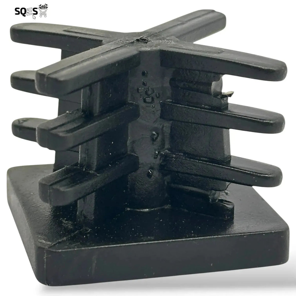 Embout carré pour Pied de meuble - 20 pcs 20mmx20mm NOIR - SQES