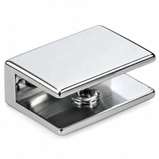 Support de vitre 12 mm chromé CM105 pour fixation de panneau en verre