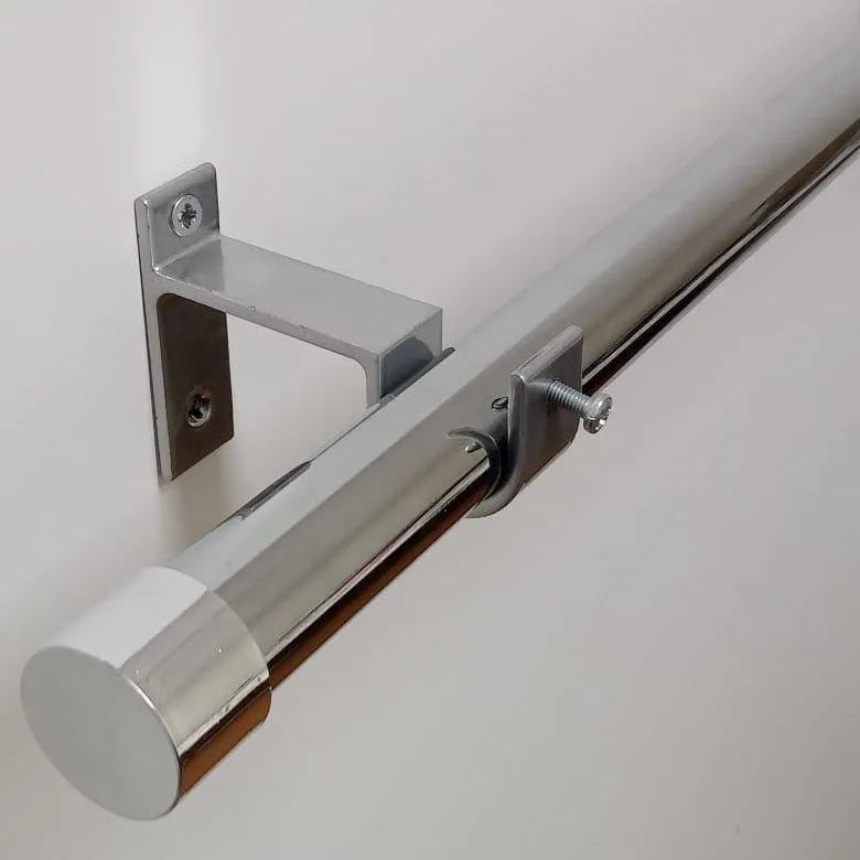 Tringle à rideau avec embouts cylindriques chromé - Mhirsi - SQES