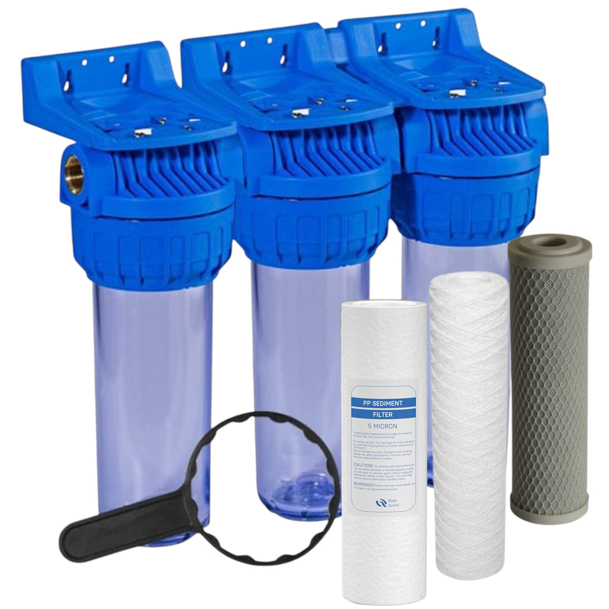 Triple filtre à eau complet