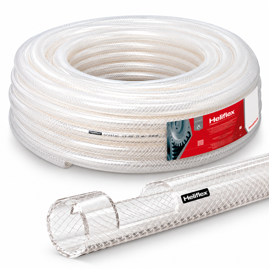 Tuyau cristal transparent 25mm HELIFLEX CRISTALTEX. 50m flexible pour arrosage, alimentaire. Quincaillerie bricolage SQES TUNISIE AU MEILLEUR PRIX
