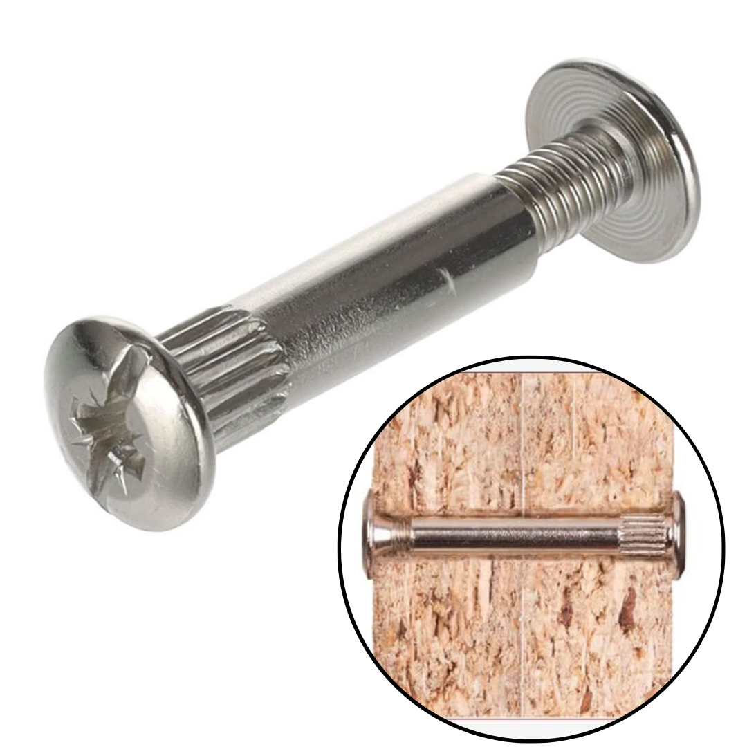 Vis d'assemblage meubles M6x14mm + M6x30mm