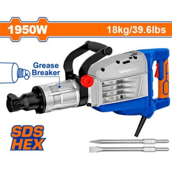 Marteau Piqueur WADFOW WDB2D95 1950W - 80J SDS HEX 18kg